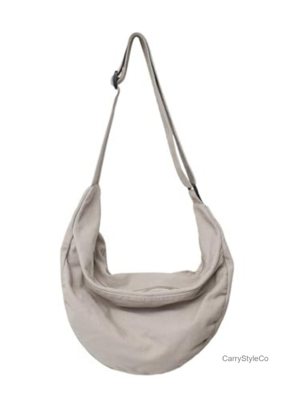 Canvas Hobo Crossbody Bag Slouchy Crescent Tote for Women